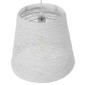 GloboStar® PLAYROOM 01562 Vintage Κρεμαστό Φωτιστικό Καπέλο Μονόφωτο 1 x E27 IP20 Λευκό Rattan - Μ32 x Π32 x Υ27cm
