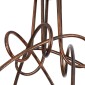GloboStar® PAULELI 01564 Μοντέρνο Φωτιστικό Οροφής Πλέγμα Πολύφωτο 5 x E27 IP20 Χάλκινο Μέταλλο - Μ80 x Π80 x Υ40cm