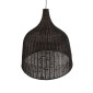 GloboStar® BAHAMAS 01569 Boho Κρεμαστό Φωτιστικό Καμπάνα Μονόφωτο 1 x E27 IP20 Καφέ Ξύλο - Μ90 x Π90 x Y90cm