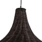 GloboStar® BAHAMAS 01569 Boho Κρεμαστό Φωτιστικό Καμπάνα Μονόφωτο 1 x E27 IP20 Καφέ Ξύλο - Μ90 x Π90 x Y90cm