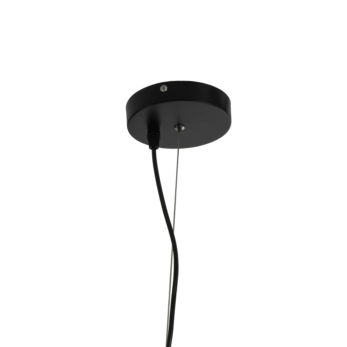GloboStar® BAHAMAS 01569 Boho Κρεμαστό Φωτιστικό Καμπάνα Μονόφωτο 1 x E27 IP20 Καφέ Ξύλο - Μ90 x Π90 x Y90cm