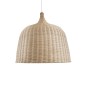 GloboStar® BAHAMAS 01570 Boho Κρεμαστό Φωτιστικό Καμπάνα Μονόφωτο 1 x E27 IP20 Μπεζ Ξύλο - Μ90 x Π90 x Y90cm