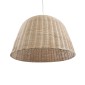 GloboStar® BAHAMAS 01570 Boho Κρεμαστό Φωτιστικό Καμπάνα Μονόφωτο 1 x E27 IP20 Μπεζ Ξύλο - Μ90 x Π90 x Y90cm
