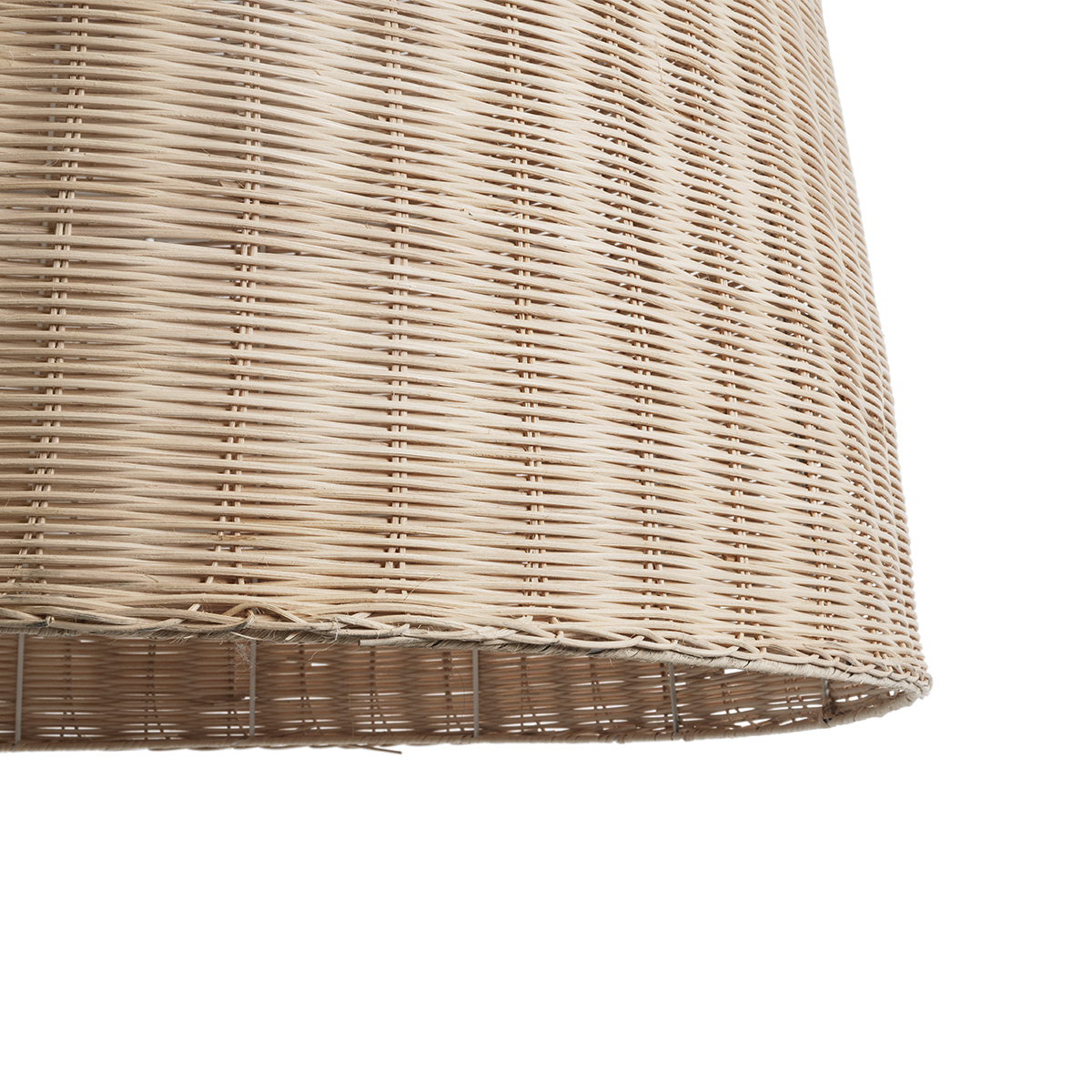 GloboStar® BAHAMAS 01570 Boho Κρεμαστό Φωτιστικό Καμπάνα Μονόφωτο 1 x E27 IP20 Μπεζ Ξύλο - Μ90 x Π90 x Y90cm