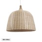 GloboStar® BAHAMAS 01570 Boho Κρεμαστό Φωτιστικό Καμπάνα Μονόφωτο 1 x E27 IP20 Μπεζ Ξύλο - Μ90 x Π90 x Y90cm