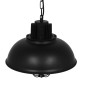 GloboStar® HARROW 01571 Vintage Κρεμαστό Φωτιστικό Καμπάνα Μονόφωτο 1 x E27 IP20 Μαύρο Μέταλλο - Μ33 x Π33 x Υ32cm