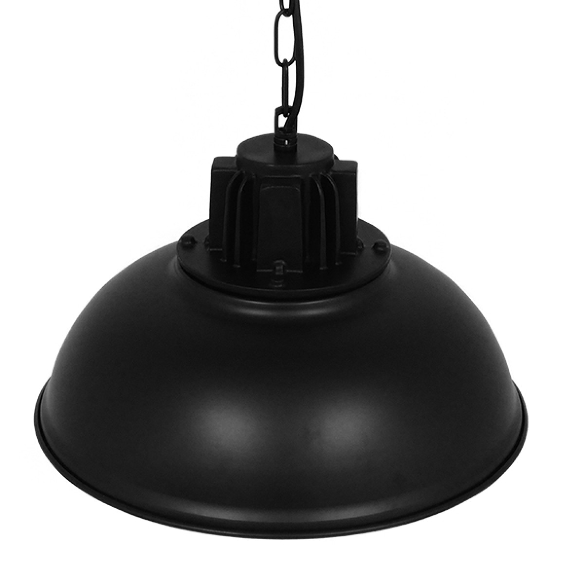 GloboStar® HARROW 01571 Vintage Κρεμαστό Φωτιστικό Καμπάνα Μονόφωτο 1 x E27 IP20 Μαύρο Μέταλλο - Μ33 x Π33 x Υ32cm