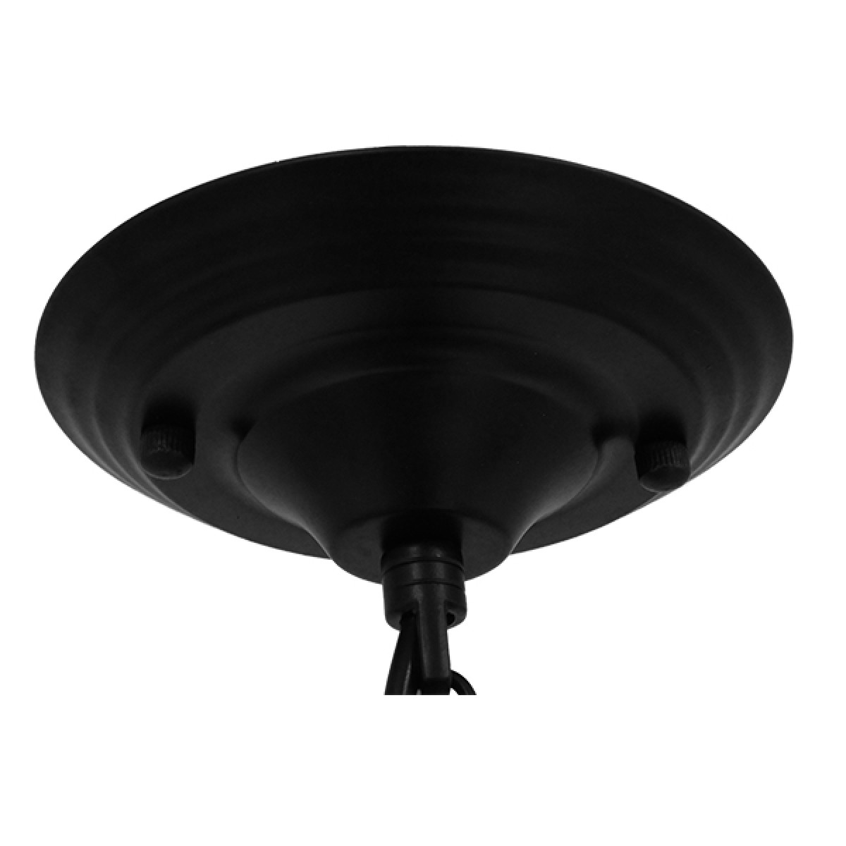GloboStar® HARROW 01571 Vintage Κρεμαστό Φωτιστικό Καμπάνα Μονόφωτο 1 x E27 IP20 Μαύρο Μέταλλο - Μ33 x Π33 x Υ32cm