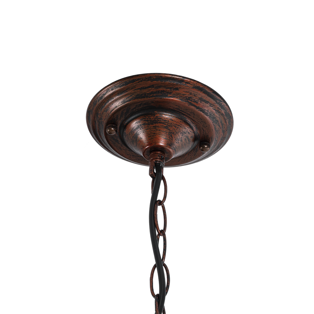 GloboStar® HARROW 01572 Vintage Κρεμαστό Φωτιστικό Kαμπάνα Μονόφωτο 1 x E27 IP20 Χάλκινο Μέταλλο - Μ33 x Π33 x Υ26cm