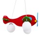 GloboStar® AIRPLANE 01575 Παιδικό Κρεμαστό Φωτιστικό Φιγούρα Τρίφωτο 3 x E27 IP20 Πολύχρωμο Ξύλο - Μ51 x Π49 x Υ26cm