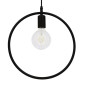 GloboStar® OMICRON 01578 Μοντέρνο Κρεμαστό Φωτιστικό Ανάρτηση Μονόφωτο 1 x E27 IP20 Μαύρο Μέταλλο - Μ33 x Π4 x Υ33cm