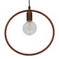 GloboStar® OMICRON 01579 Μοντέρνο Κρεμαστό Φωτιστικό Ανάρτηση Μονόφωτο 1 x E27 IP20 Χάλκινο Μέταλλο - Μ33 x Π4 x Υ33cm
