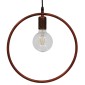 GloboStar® OMICRON 01579 Μοντέρνο Κρεμαστό Φωτιστικό Ανάρτηση Μονόφωτο 1 x E27 IP20 Χάλκινο Μέταλλο - Μ33 x Π4 x Υ33cm