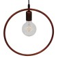 GloboStar® OMICRON 01579 Μοντέρνο Κρεμαστό Φωτιστικό Ανάρτηση Μονόφωτο 1 x E27 IP20 Χάλκινο Μέταλλο - Μ33 x Π4 x Υ33cm