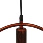 GloboStar® OMICRON 01579 Μοντέρνο Κρεμαστό Φωτιστικό Ανάρτηση Μονόφωτο 1 x E27 IP20 Χάλκινο Μέταλλο - Μ33 x Π4 x Υ33cm