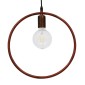 GloboStar® OMICRON 01579 Μοντέρνο Κρεμαστό Φωτιστικό Ανάρτηση Μονόφωτο 1 x E27 IP20 Χάλκινο Μέταλλο - Μ33 x Π4 x Υ33cm