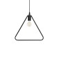 GloboStar® DELTA 01580 Μοντέρνο Κρεμαστό Φωτιστικό Ανάρτηση Μονόφωτο 1 x E27 IP20 Μαύρο Μέταλλο - Μ37 x Π4 x Υ33cm