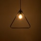 GloboStar® DELTA 01580 Μοντέρνο Κρεμαστό Φωτιστικό Ανάρτηση Μονόφωτο 1 x E27 IP20 Μαύρο Μέταλλο - Μ37 x Π4 x Υ33cm
