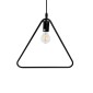GloboStar® DELTA 01580 Μοντέρνο Κρεμαστό Φωτιστικό Ανάρτηση Μονόφωτο 1 x E27 IP20 Μαύρο Μέταλλο - Μ37 x Π4 x Υ33cm