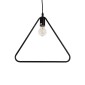 GloboStar® DELTA 01580 Μοντέρνο Κρεμαστό Φωτιστικό Ανάρτηση Μονόφωτο 1 x E27 IP20 Μαύρο Μέταλλο - Μ37 x Π4 x Υ33cm