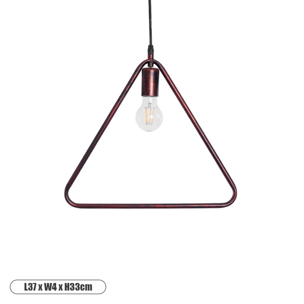 GloboStar® DELTA 01581 Μοντέρνο Κρεμαστό Φωτιστικό Ανάρτηση Μονόφωτο 1 x E27 IP20 Χάλκινο Μέταλλο - Μ37 x Π4 x Υ33cm