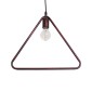 GloboStar® DELTA 01581 Μοντέρνο Κρεμαστό Φωτιστικό Ανάρτηση Μονόφωτο 1 x E27 IP20 Χάλκινο Μέταλλο - Μ37 x Π4 x Υ33cm