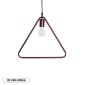 GloboStar® DELTA 01581 Μοντέρνο Κρεμαστό Φωτιστικό Ανάρτηση Μονόφωτο 1 x E27 IP20 Χάλκινο Μέταλλο - Μ37 x Π4 x Υ33cm