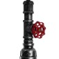 GloboStar® SPIGOT 01583 Vintage Κρεμαστό Φωτιστικό Ανάρτηση Μονόφωτο 1 x E27 IP20 Ασημί & Κόκκινο Μέταλλο - Μ5 x Π5 x Y20cm