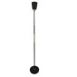 GloboStar® RIBBON 01585 Μοντέρνο Επιδαπέδιο Φωτιστικό Μονόφωτο 1 x E27 IP20 Μαύρο Μέταλλο με Μπεζ Ξύλο - Μ13 x Π13 x Υ164cm