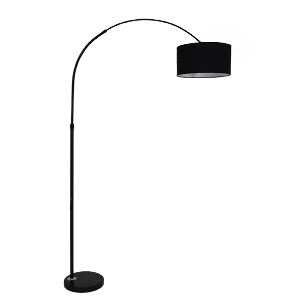 GLOBOSTAR® IMPERIAL 01587 Μοντέρνο Επιδαπέδιο Φωτιστικό με Ντουί 1 x E27 AC 220-240V IP20 - Μαύρο - Μ38 x Π38 x Υ172cm