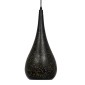 GloboStar® JANIS 01589 Μοντέρνο Κρεμαστό Φωτιστικό Καμπάνα Μονόφωτο 1 x E27 IP20 Μαύρο & Χρυσό Μέταλλο - Μ20 x Π20 x Υ46cm