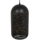 GloboStar® JANIS 01591 Μοντέρνο Κρεμαστό Φωτιστικό Καμπάνα Μονόφωτο 1 x E27 IP20 Μαύρο & Χρυσό Μέταλλο - Μ20 x Π20 x Υ41cm