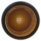 GloboStar® JANIS 01591 Μοντέρνο Κρεμαστό Φωτιστικό Καμπάνα Μονόφωτο 1 x E27 IP20 Μαύρο & Χρυσό Μέταλλο - Μ20 x Π20 x Υ41cm