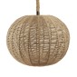GloboStar® MANDALA 01593 Vintage Κρεμαστό Φωτιστικό Μπάλα Μονόφωτο 1 x E27 IP20 Μπεζ Σχοινί - Μ60 x Π60 x Υ45cm