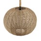GloboStar® MANDALA 01593 Vintage Κρεμαστό Φωτιστικό Μπάλα Μονόφωτο 1 x E27 IP20 Μπεζ Σχοινί - Μ60 x Π60 x Υ45cm