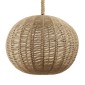GloboStar® MANDALA 01593 Vintage Κρεμαστό Φωτιστικό Μπάλα Μονόφωτο 1 x E27 IP20 Μπεζ Σχοινί - Μ60 x Π60 x Υ45cm