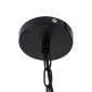 GloboStar® BALANCE 01596 Vintage Κρεμαστό Φωτιστικό Πλέγμα Μονόφωτο 1 x E27 IP20 Μαύρο Μέταλλο με Μπεζ Σχοινί - Μ35 x Π35 x Υ36cm
