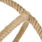 GloboStar® BELLE 01597 Vintage Κρεμαστό Φωτιστικό Πλέγμα Μονόφωτο 1 x E27 IP20 Μπεζ Σχοινί - Μ56 x Π56 x Y58cm