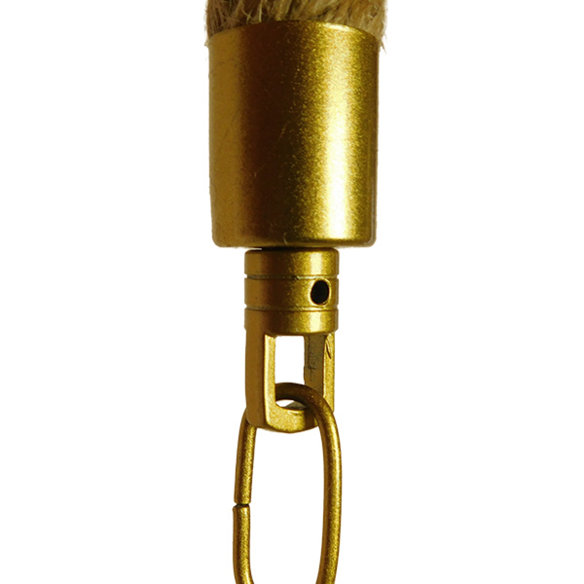 GloboStar® LUXOR 01598 Vintage Κρεμαστό Φωτιστικό Ανάρτηση Τρίφωτο 3 x E14 IP20 Χρυσό Μέταλλο με Μπεζ Σχοινί - Μ75 x Π13 x Y18cm