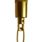 GloboStar® LUXOR 01598 Vintage Κρεμαστό Φωτιστικό Ανάρτηση Τρίφωτο 3 x E14 IP20 Χρυσό Μέταλλο με Μπεζ Σχοινί - Μ75 x Π13 x Y18cm