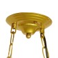 GloboStar® LUXOR 01598 Vintage Κρεμαστό Φωτιστικό Ανάρτηση Τρίφωτο 3 x E14 IP20 Χρυσό Μέταλλο με Μπεζ Σχοινί - Μ75 x Π13 x Y18cm