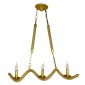 GloboStar® LUXOR 01598 Vintage Κρεμαστό Φωτιστικό Ανάρτηση Τρίφωτο 3 x E14 IP20 Χρυσό Μέταλλο με Μπεζ Σχοινί - Μ75 x Π13 x Y18cm