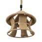 GloboStar® SOLITARIO 01606 Boho Κρεμαστό Φωτιστικό Φιγούρα Μονόφωτο 1 x E27 IP20 Μπεζ Σχοινί -Μ36 x Π36 x Y30cm