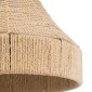 GloboStar® DOGMA 01609 Boho Κρεμαστό Φωτιστικό Καμπάνα Μονόφωτο 1 x E27 IP20 Μπεζ Σχοινί - Μ38 x Π38 x Y28cm