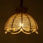 GloboStar® VENIER 01610 Boho Κρεμαστό Φωτιστικό Πλέγμα Μονόφωτο 1 x E27 IP20 Μπεζ Σχοινί - Μ35 x Π35 x Y26cm