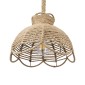 GloboStar® VENIER 01610 Boho Κρεμαστό Φωτιστικό Πλέγμα Μονόφωτο 1 x E27 IP20 Μπεζ Σχοινί - Μ35 x Π35 x Y26cm