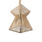 GloboStar® ROUGE 01611 Boho Κρεμαστό Φωτιστικό Πλέγμα Μονόφωτο 1 x E27 IP20 Μπεζ Σχοινί - Μ21 x Π21 x Y27cm