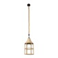 GloboStar® YUBA 01612 Boho Κρεμαστό Φωτιστικό Πλέγμα Μονόφωτο 1 x E27 IP20 Μπεζ Σχοινί - Μ22 x Π22 x Y40cm