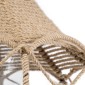 GloboStar® TESSUTI 01614 Boho Κρεμαστό Φωτιστικό Πλέγμα Μονόφωτο 1 x E27 IP20 Μπεζ Σχοινί - Μ39 x Π39 x Y31cm