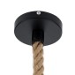 GloboStar® TESSUTI 01614 Boho Κρεμαστό Φωτιστικό Πλέγμα Μονόφωτο 1 x E27 IP20 Μπεζ Σχοινί - Μ39 x Π39 x Y31cm